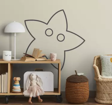 Vinilo pared infantil lindo personaje estrella - TenVinilo