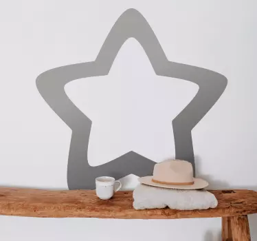 Vinilo pared infantil marco en forma de estrella - TenVinilo