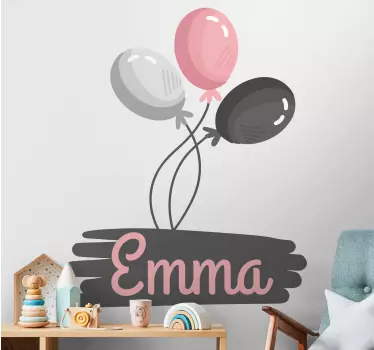 Vinilo pared infantil motivo de globos divertidos - TenVinilo