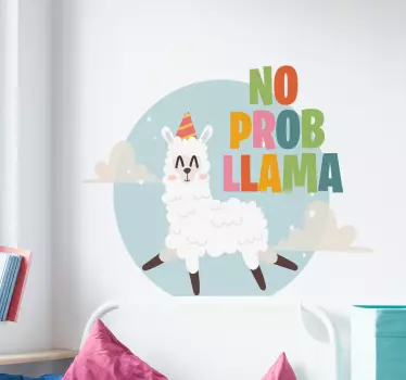 Vinilo pared infantil no probé llama - TenVinilo