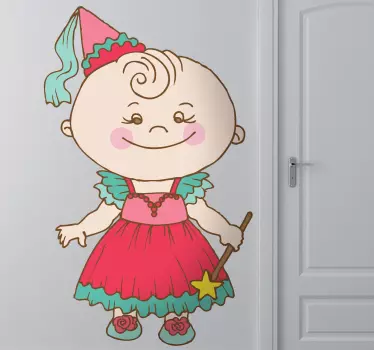 Vinilo pared infantil personaje de bebé juguetón - TenVinilo