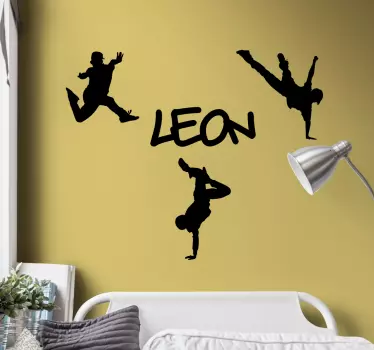 Vinilo pared infantil siluetas dinámicas - TenVinilo