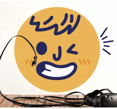 Vinilo peluche cara sonriente feliz - TenVinilo