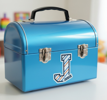Vinilo infantil caja de almuerzo con letras mayúsculas - TenVinilo
