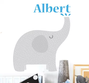 Vinilo personalizable elefante trompita - TenVinilo
