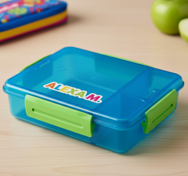 Vinilo infantil etiqueta colorida para lunchbox - TenVinilo