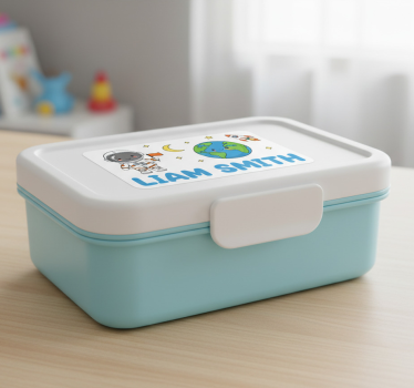 Vinilo infantil etiqueta personalizada para lonchera - TenVinilo