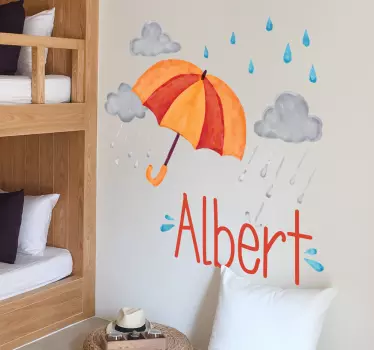 Vinilo personalizable lluvia otoñal - TenVinilo