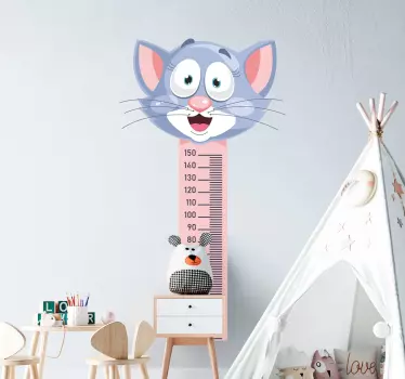 Vinilo puerta Cinta métrica para niños - TenVinilo