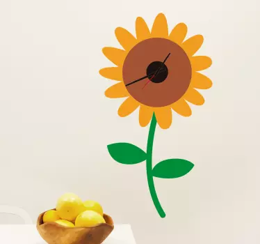Vinilo reloj girasol - TenVinilo