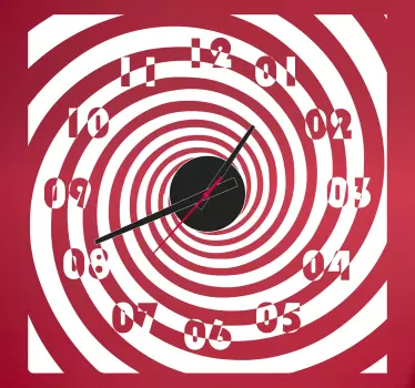 Vinilo reloj ilusión espiral - TenVinilo
