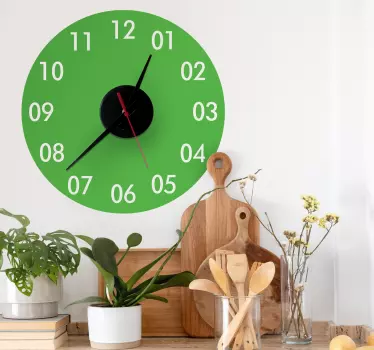 Reloj adhesivo pared redondo colores - TenVinilo