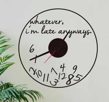 Vinilo reloj whatever - TenVinilo