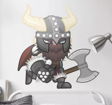 Vinilo superhéroe representación de personaje vikingo - TenVinilo