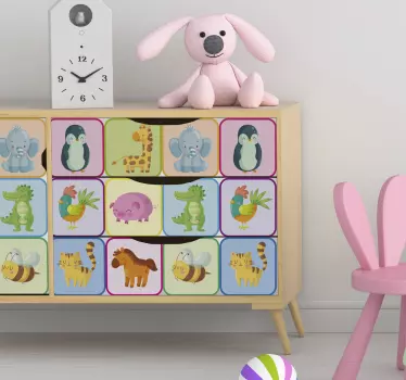 Vinilos bebés para muebles de animales  - TenVinilo