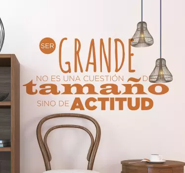 Vinilos frases motivadoras actitud - TenVinilo