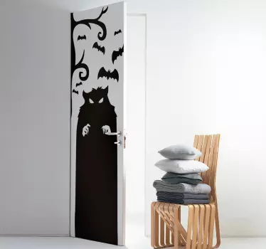 Vinilos para puerta monstruo de la puerta - TenVinilo
