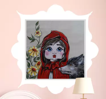 Vinilos infantiles cuadro Caperucita - TenVinilo