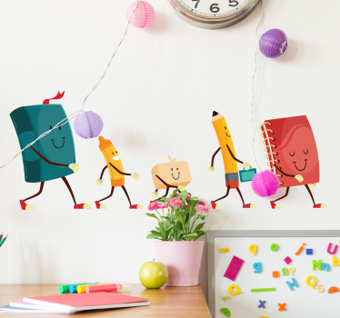 Vinilo infantil educativo objetos cole - TenVinilo