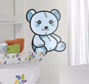Vinilos ositos para niños color azul - TenVinilo