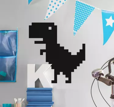 Vinilos pixel art dinosaurio - TenVinilo