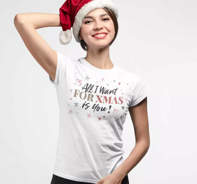 Camiseta all I want for christmas is you - TenVinilo