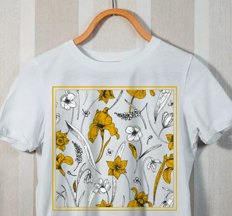 Camiseta motivo estampado floral - TenVinilo