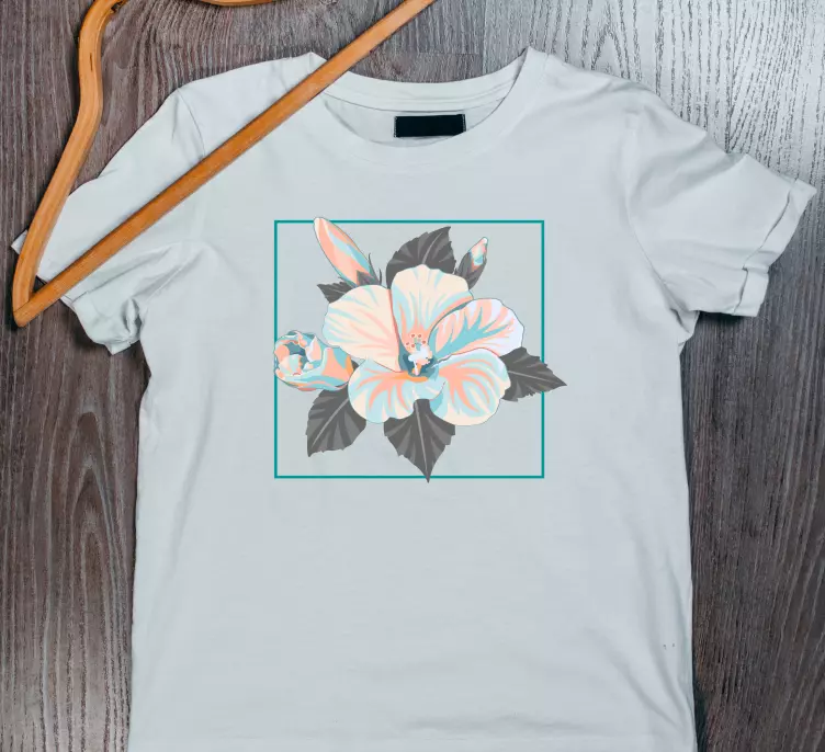 Camiseta personalizada flor abstracta - TenVinilo