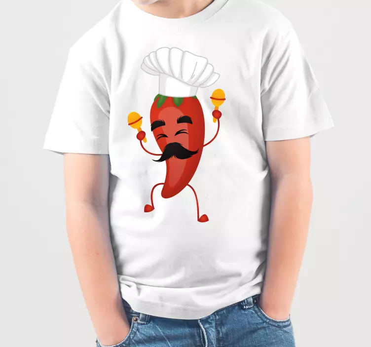 Chili chef cartoon graffiti camiseta personalizada - TenVinilo