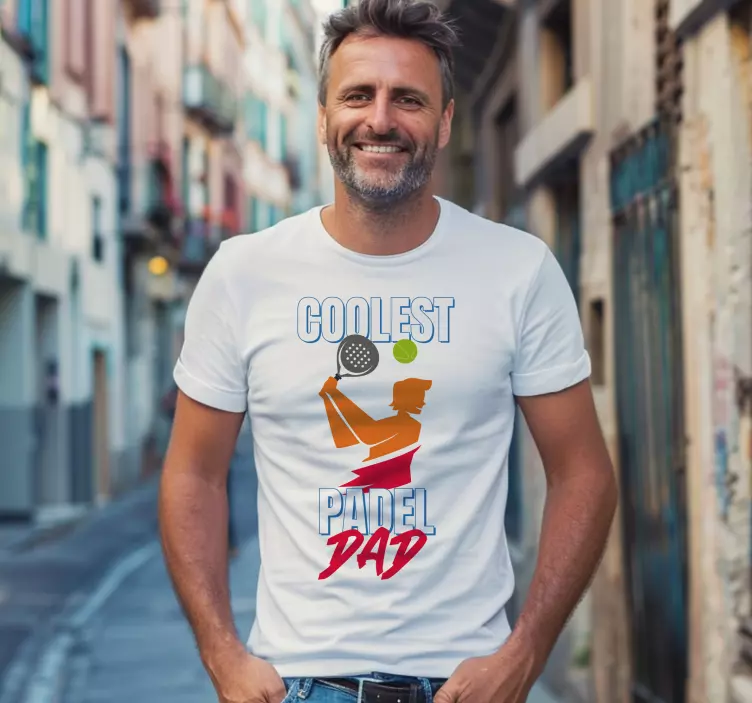 Camiseta el papá más genial del pádel - TenVinilo