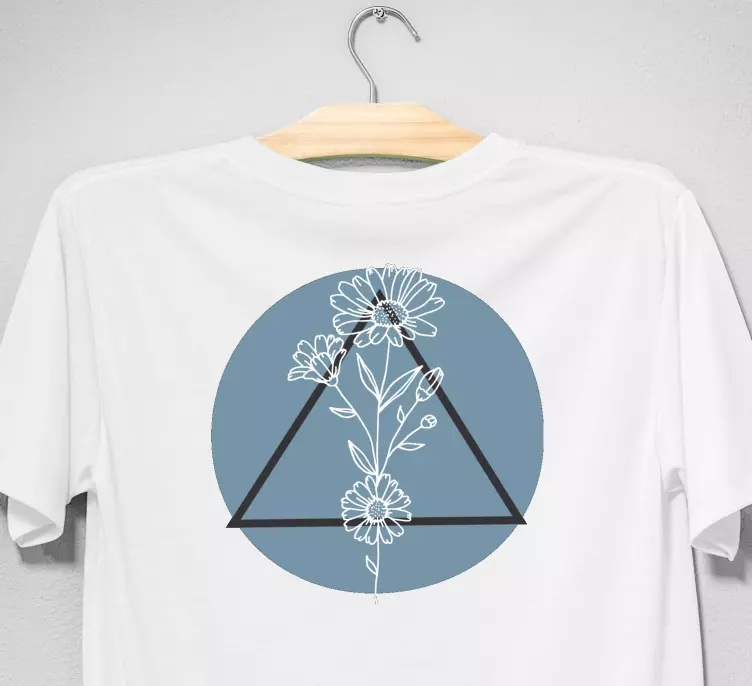 Camiseta estampado floral triangular - TenVinilo