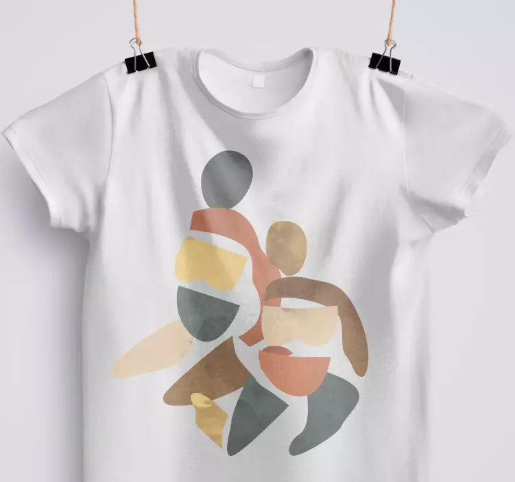 Figuras abstractas tono otoñal camiseta personalizada - TenVinilo