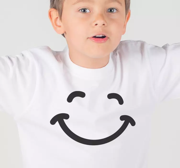 Camiseta infantil de cara sonriente - TenVinilo