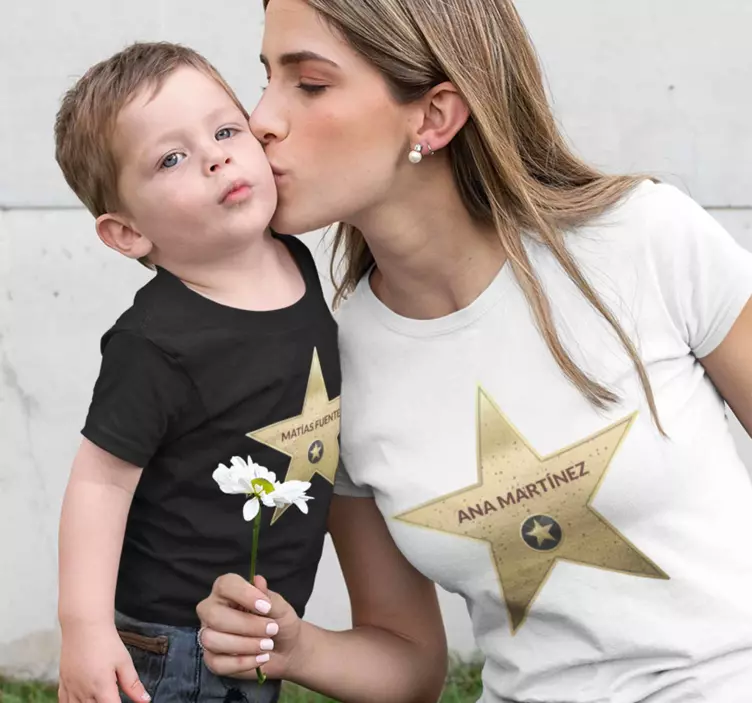 Camiseta madre e hija Estrella de la Hollywood - TenVinilo
