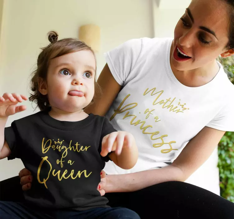 Camiseta madre e hija Queen & Princess - TenVinilo