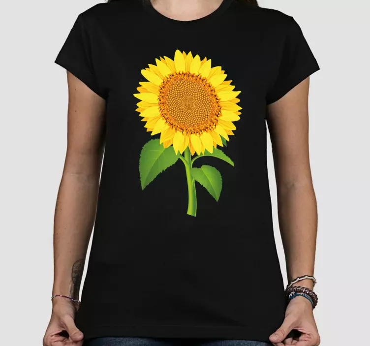 Camiseta madre e hija Hermoso girasol con tallo - TenVinilo