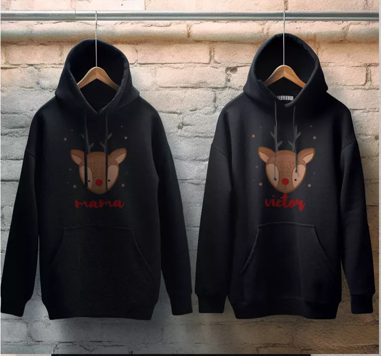 Camiseta de navidad personalizable renos de Navidad - TenVinilo