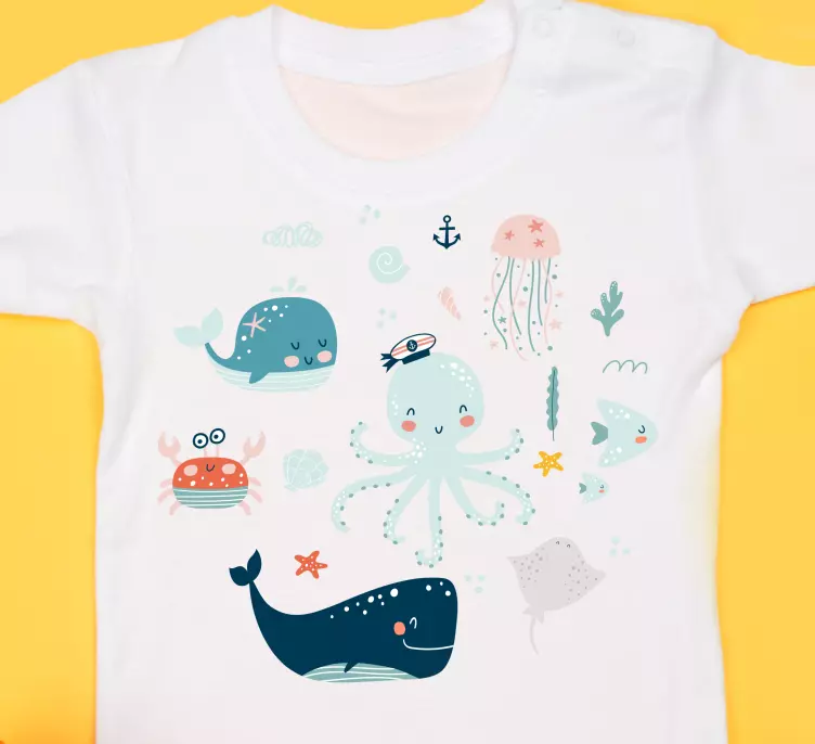 Camiseta infantil Colección de animales marinos - TenVinilo