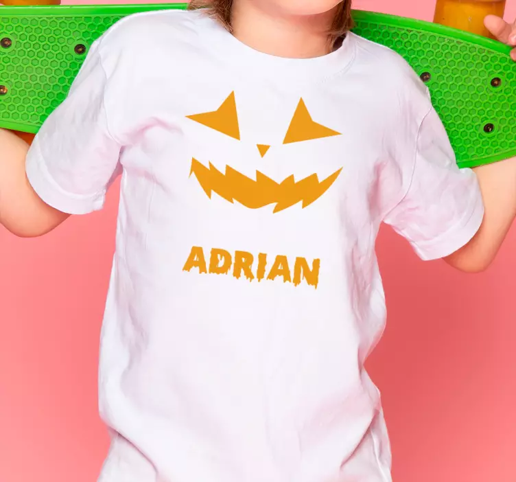 Camiseta Halloween diseño de calabaza personalizado - TenVinilo