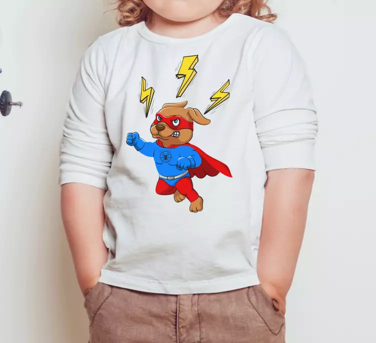 Camiseta infantil Perro araña con iconos amarillos - TenVinilo