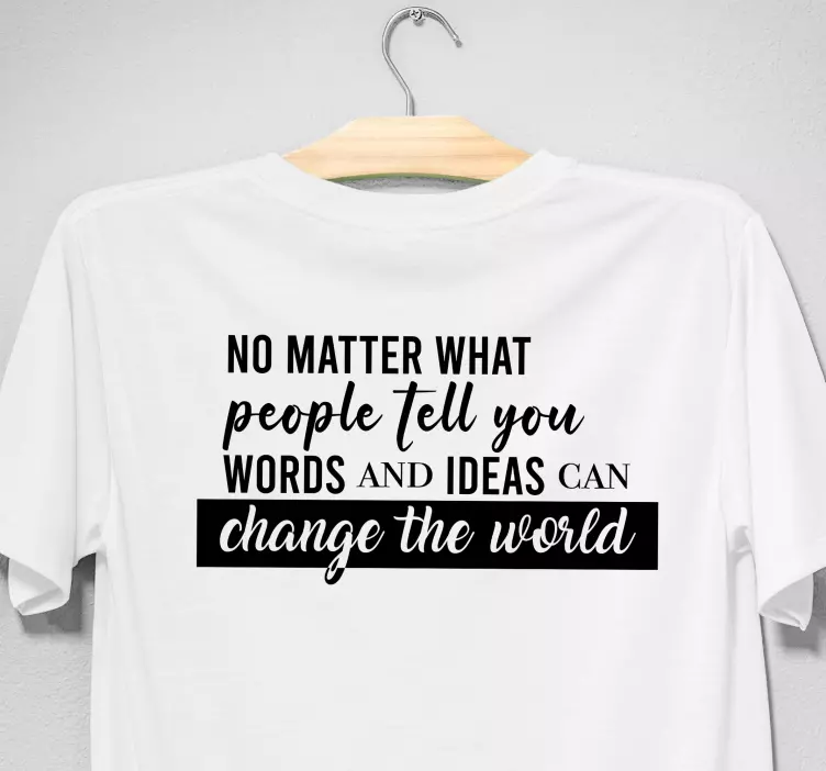 Camiseta palabras e ideas empoderantes - TenVinilo