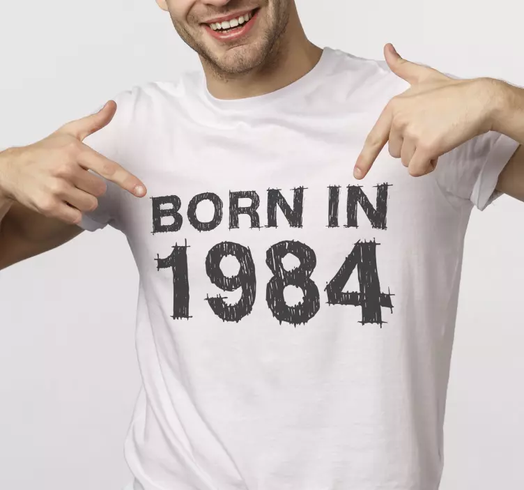 Camiseta personalizada nacido en con año - TenVinilo