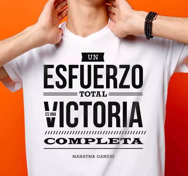 Sobre el esfuerzo mahatma gandhi camiseta personalizada - TenVinilo