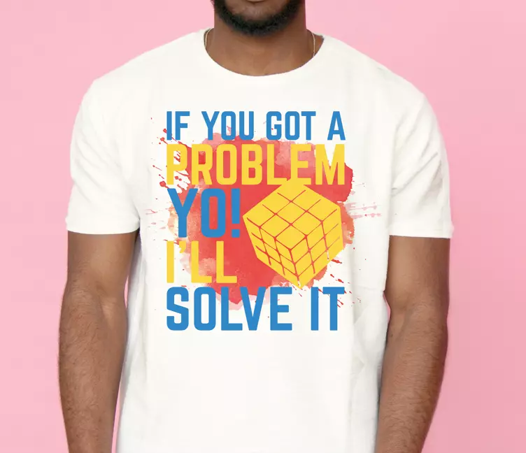 Camiseta texto de resolución de problemas - TenVinilo