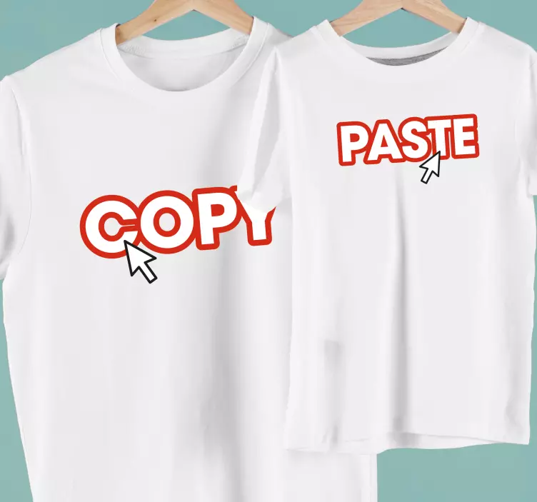 Camiseta padre e hijo Copia y pega con cursor - TenVinilo