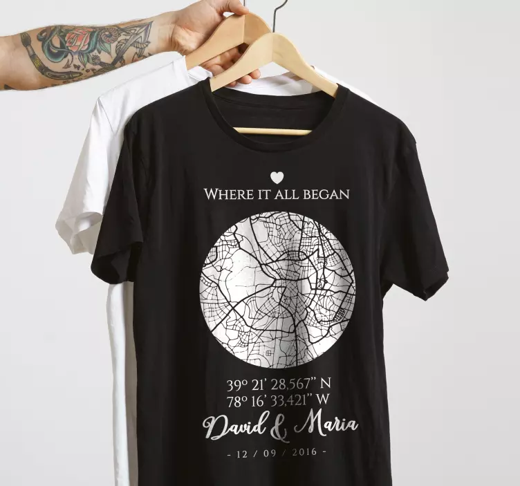 Camisetas parejas Donde todo comenzo - TenVinilo