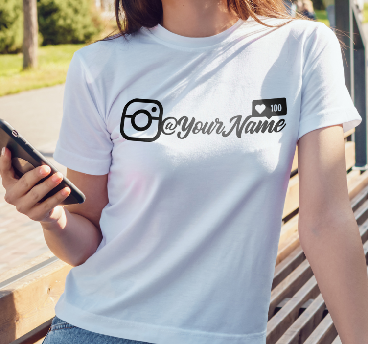 Camisetas con nombre me gusta de instagram - TenVinilo