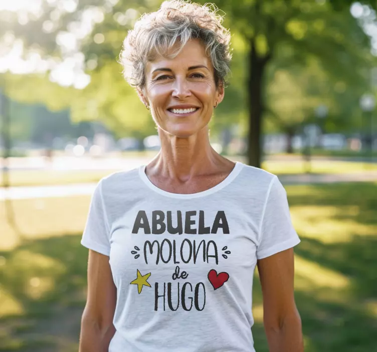 Camisetas con nombre texto de abuela frescaTexto de abuela genial - TenVinilo