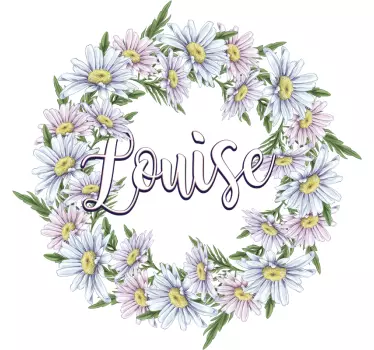 Camiseta personalizable corona floral louise - TenVinilo