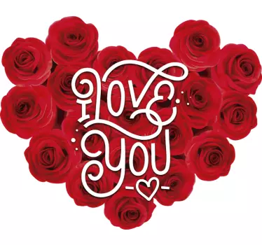 Camiseta de pareja de rosas frase te amo - TenVinilo